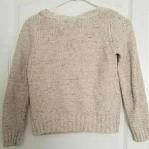 Knitted beige colorful detail gap kids sweater